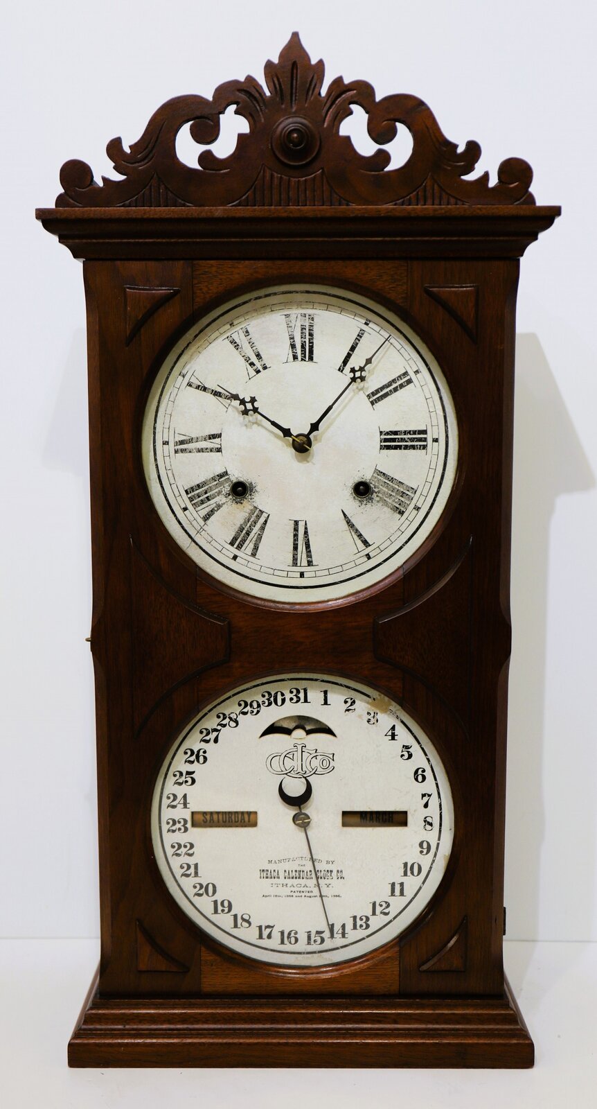Ithaca Calendar Clock Co. “No. 10 New Farmer’s”, 1880-1917. — Antique Clocks Price Guide