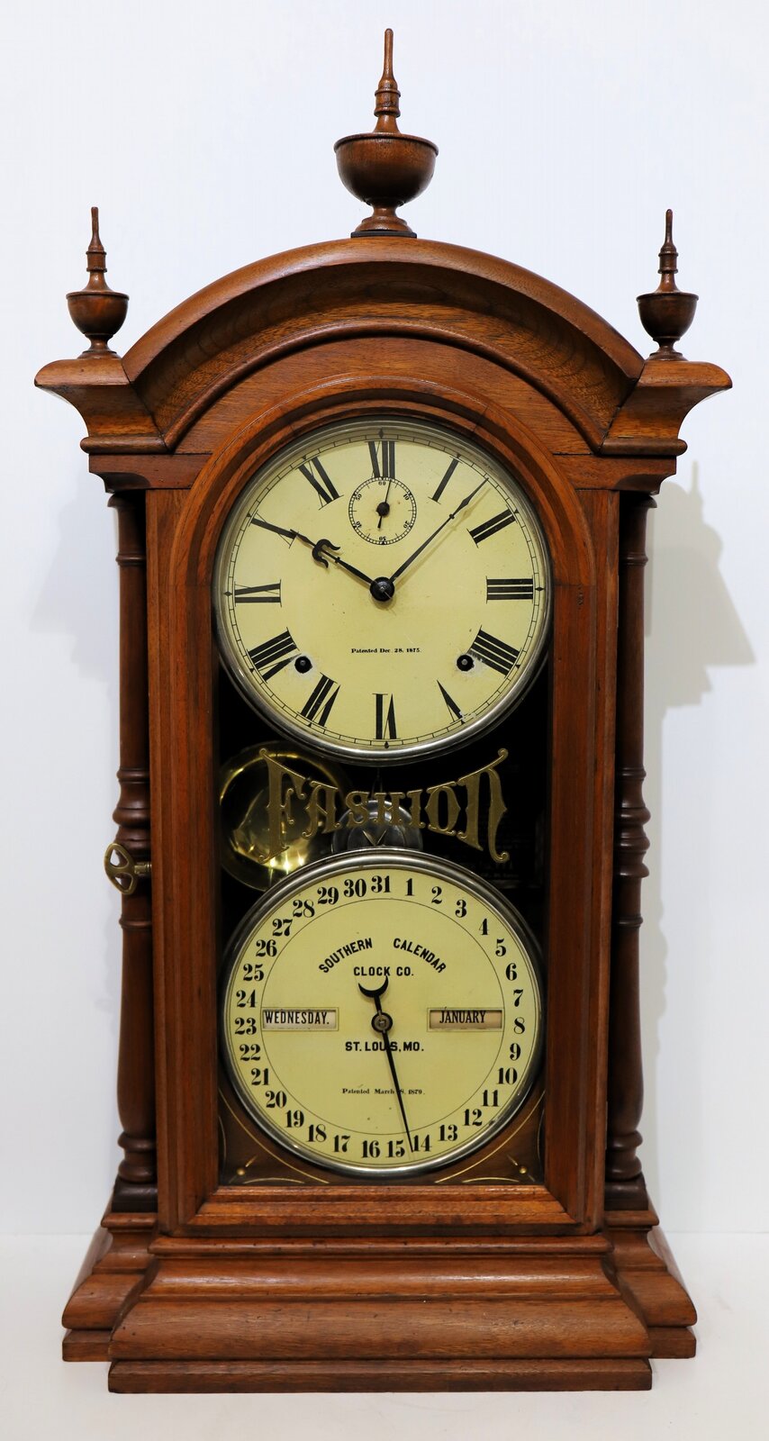 Southern Calendar Clock Co. “Fashion No. 3”, ca. 1878. — Antique Clocks Price Guide