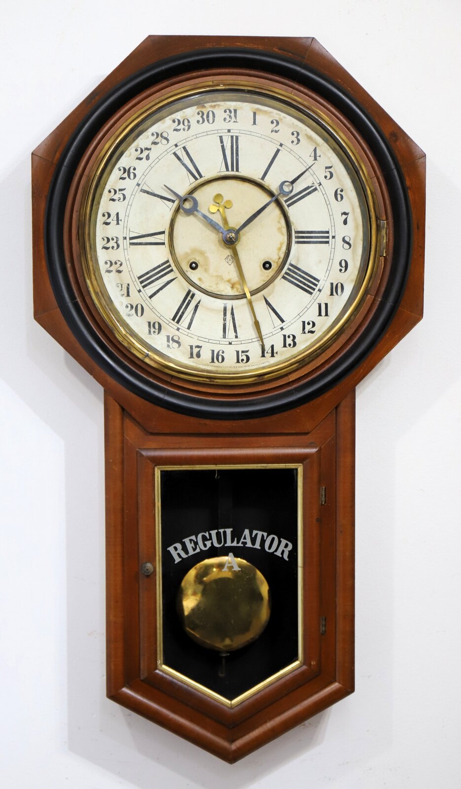 Ansonia Clock Co. “Regulator A Calendar”, ca. 1901. — Antique Clocks Price Guide