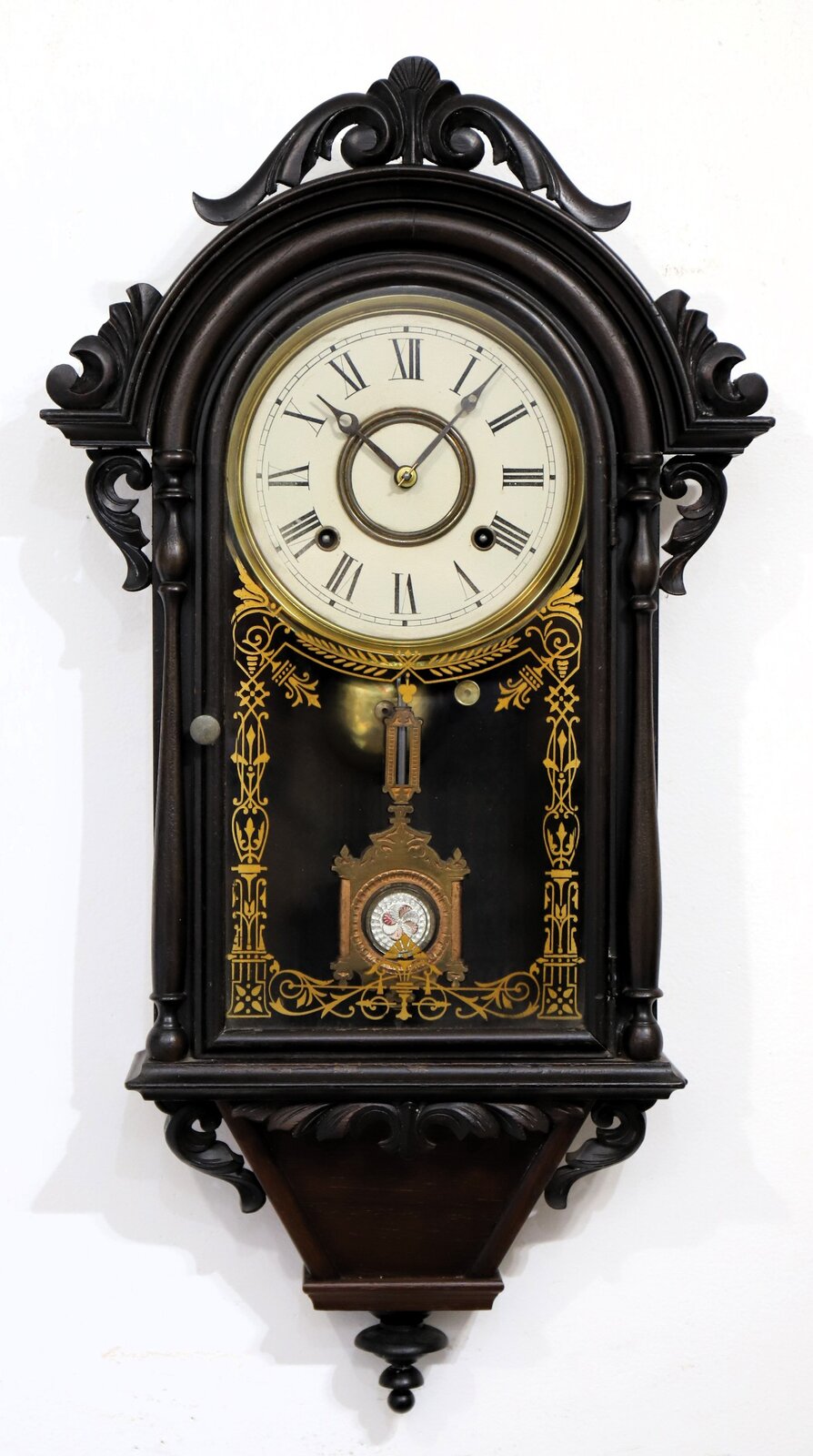 E.N. Welch Mfg. Co. “Hanging Italian V.P.”, ca. 1880. — Antique Clocks Price Guide