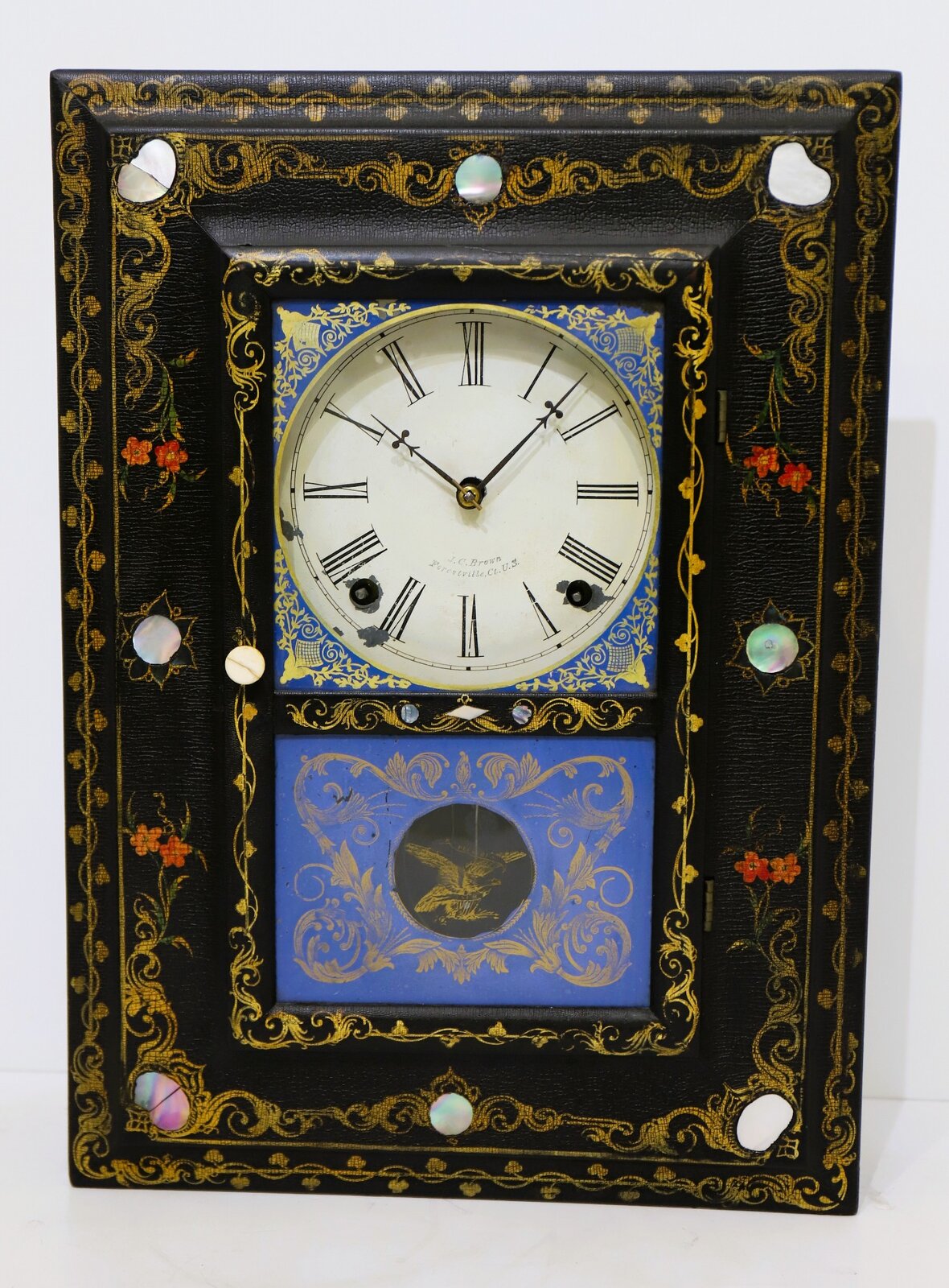 Forestville Manufacturing Co. picture frame clock, 1842-1849. — Antique Clocks Price Guide
