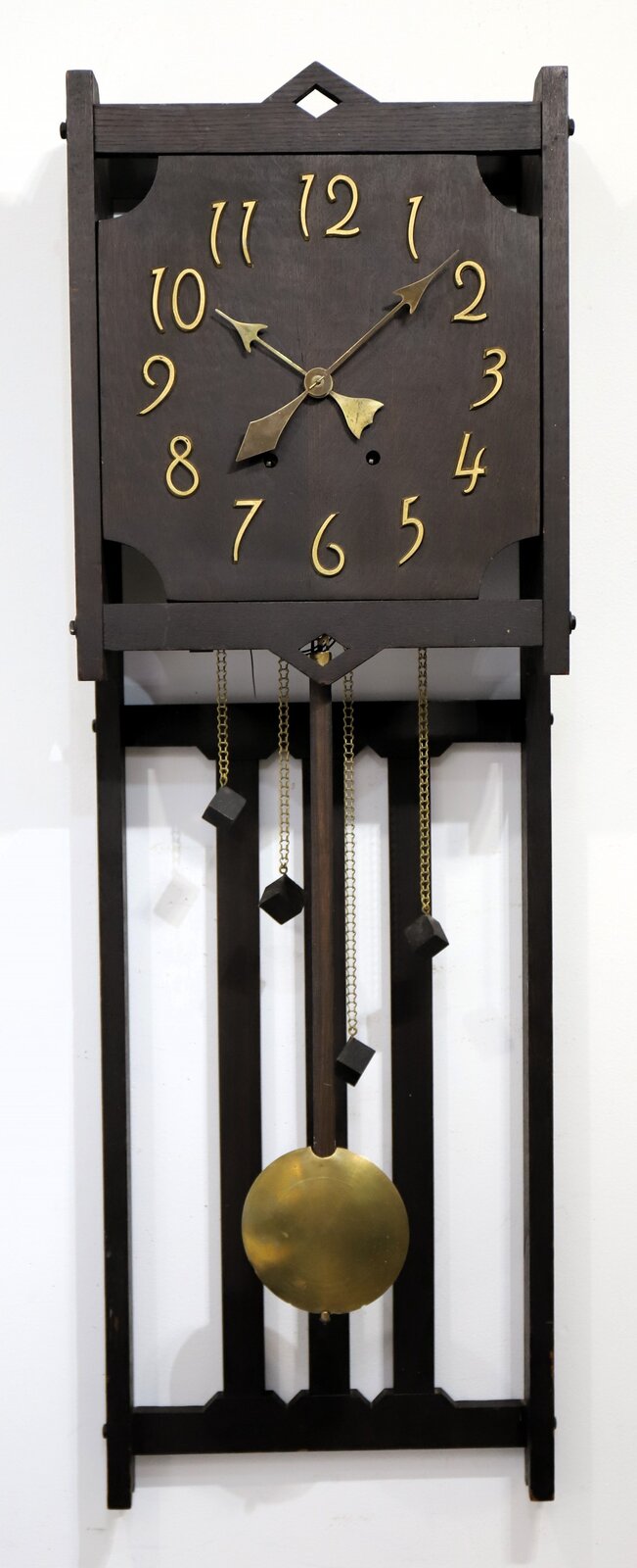 New Haven Clock Co. Mission-style wall clock, ca. 1910. — Antique Clocks Price Guide