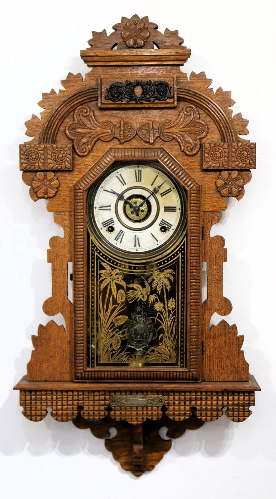 E. Ingraham Co. wall clock, ca. 1891. — Antique Clocks Price Guide