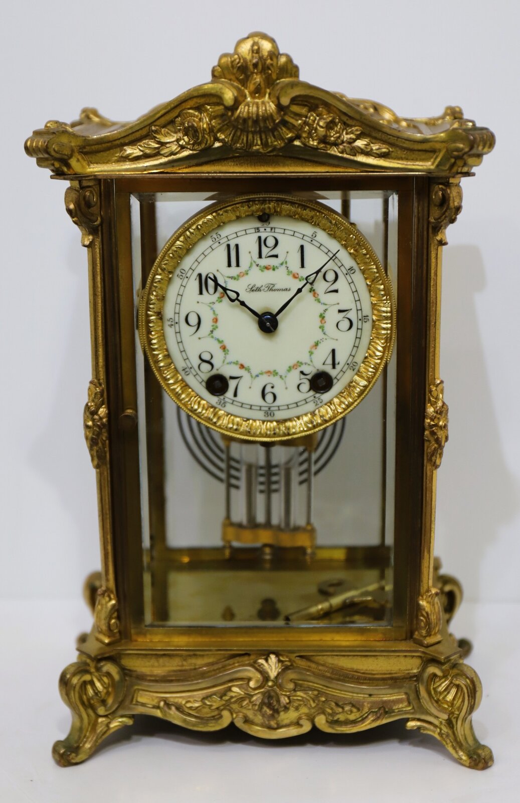 Seth Thomas Clock Co. “Empire No. 9” crystal regulator, 1907-1909. — Antique Clocks Price Guide