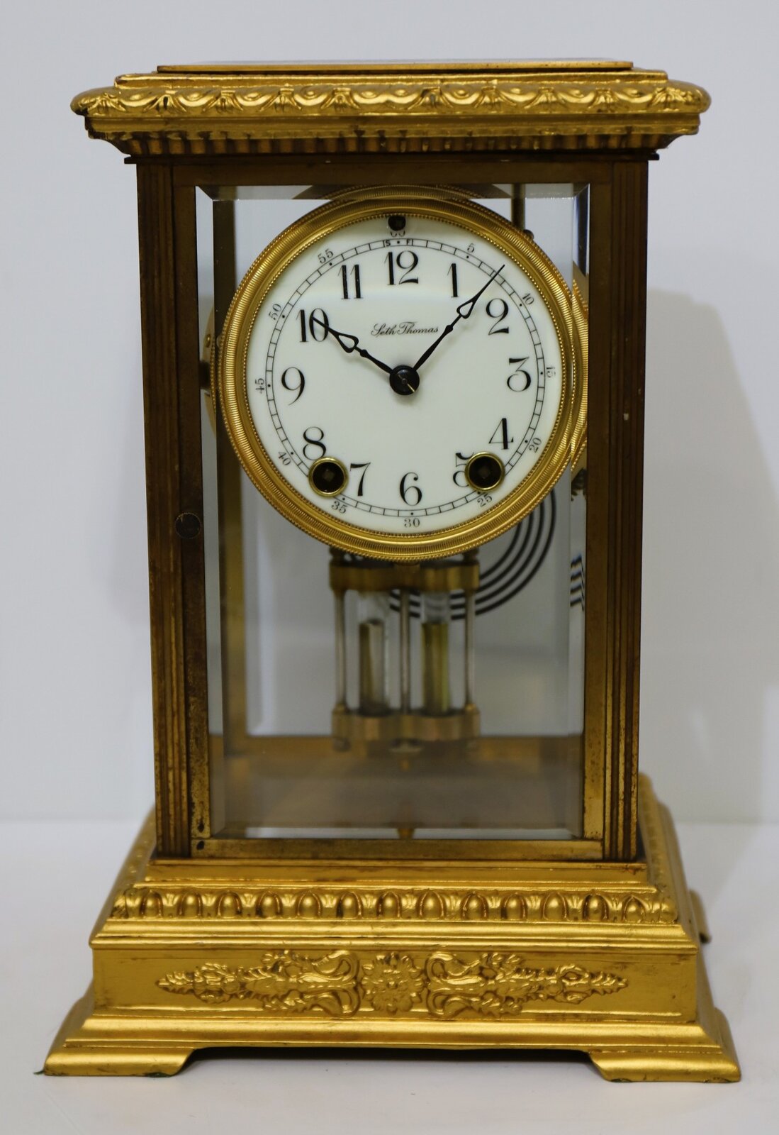 Seth Thomas Clock Co. “Empire No. 18” crystal regulator, ca. 1913. — Antique Clocks Price Guide