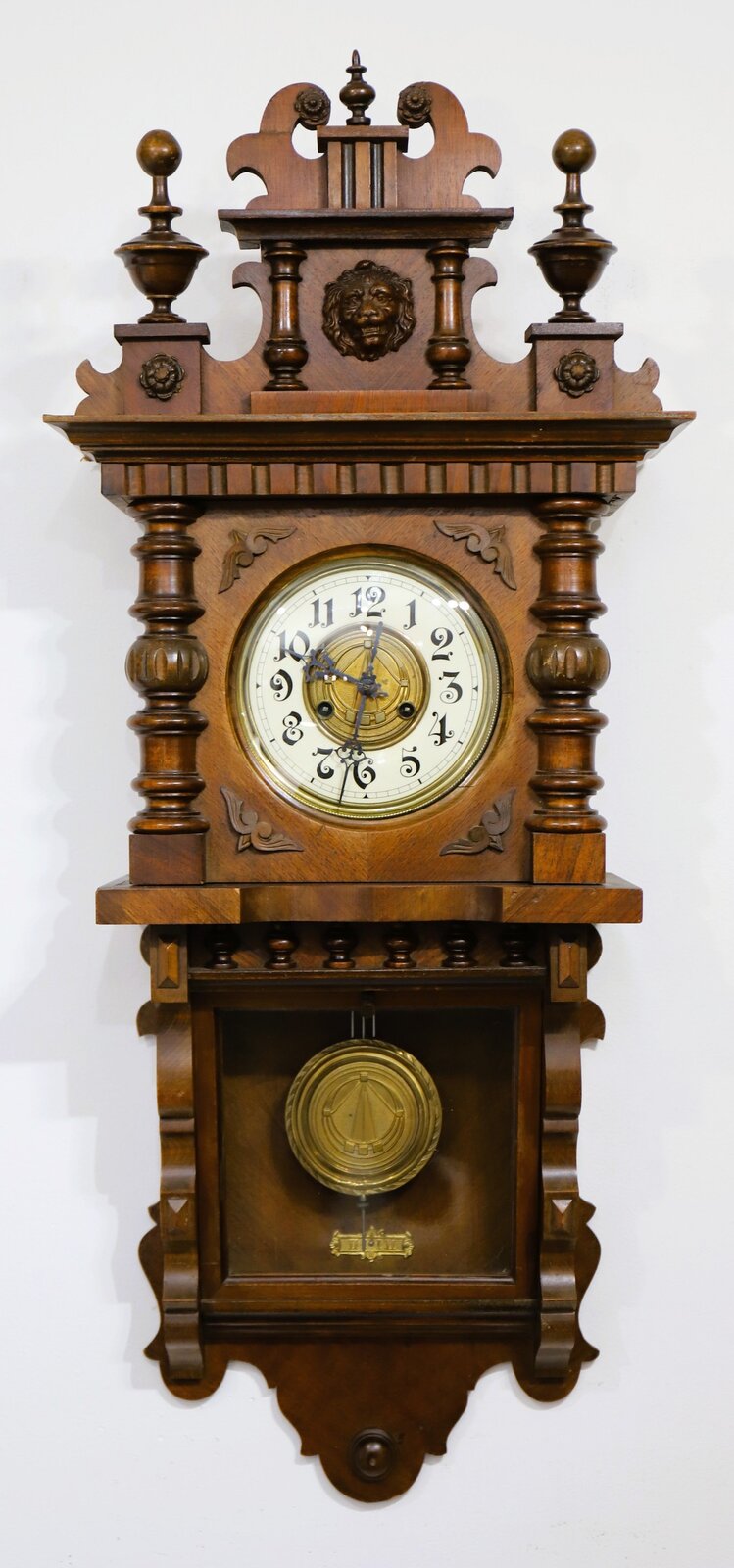Fredrich Mauthe Schwenningen (FMS) open well swinger, ca. 1910. — Antique Clocks Price Guide