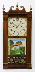 Jerome, Darrow & Co. reeded pilaster shelf clock, 1824-1826.
