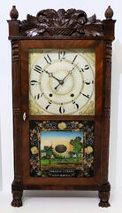 Eli Terry & Sons column and splat shelf clock, 1823-1831.