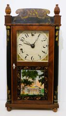 Silas Hoadley miniature time & alarm, ca. 1830.