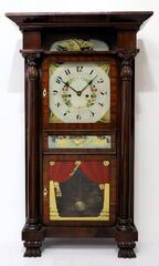 E. W. Adams Patent Eight Day Brass Clock, 1836–1837.