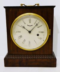 Terry & Andrews balance wheel box clock, 1842-1850.