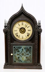 Forestville Manufacturing Co. ripple-front, four-post, sharp gothic (onion top), 1842-1849.