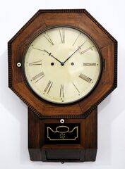 Atkins Clock Co. “Octagon Drop XX” with 30-day fusee, ca. 1860.