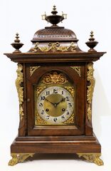 Junghans bracket clock with bracket, ca. 1890.