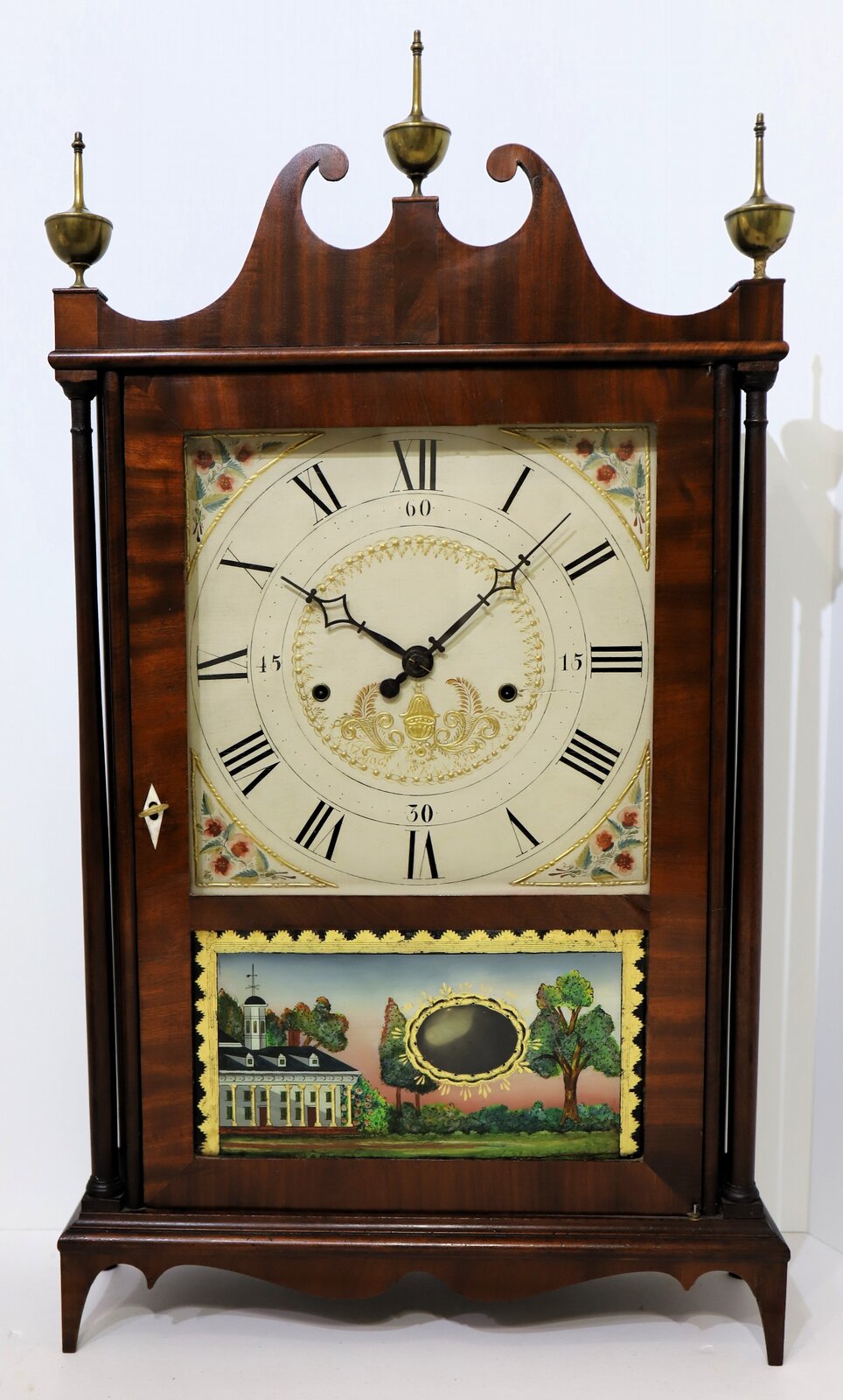 Seth Thomas off-center pillar & scroll, ca. 1820. — Antique Clocks Price Guide