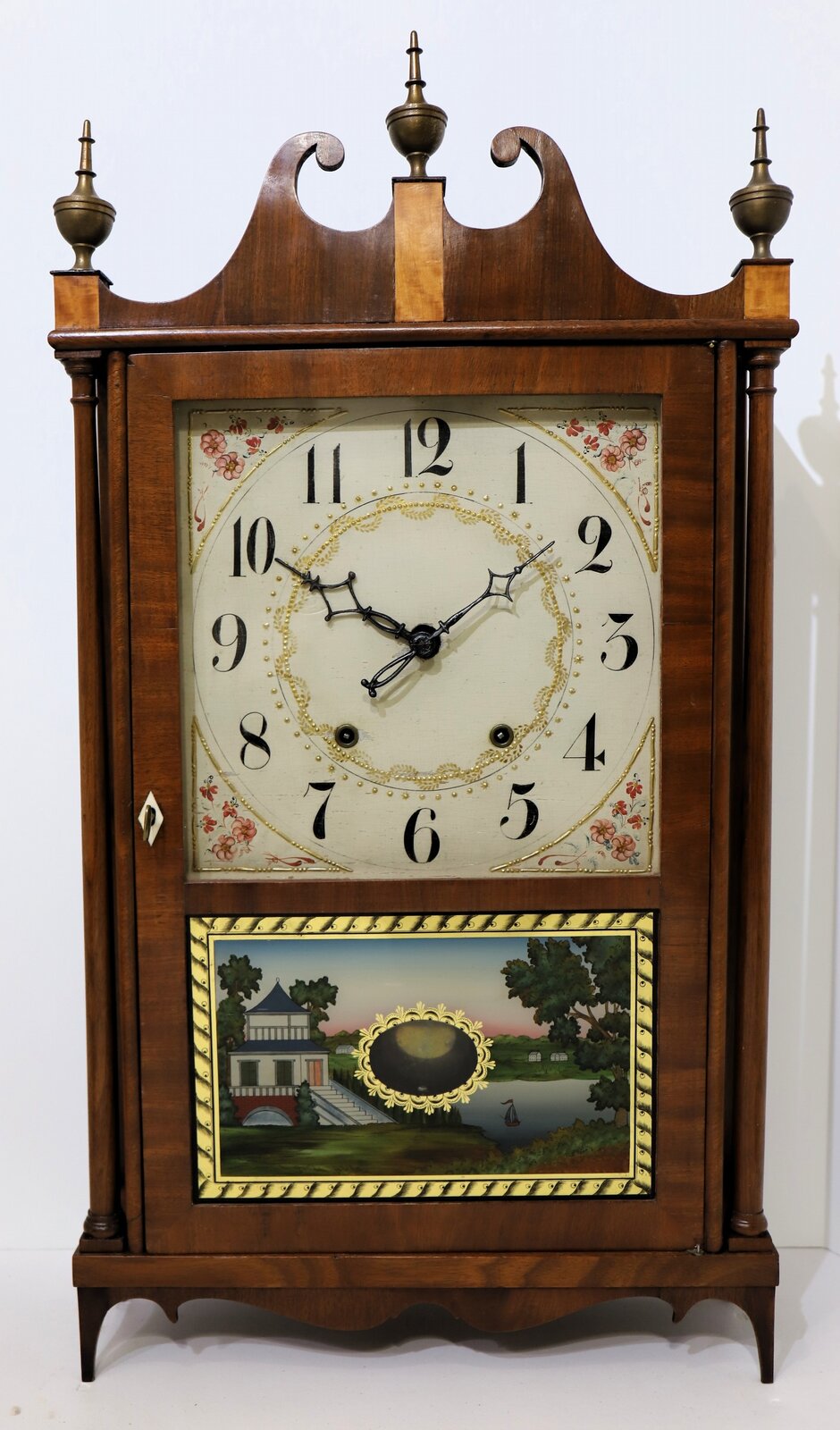 Eli Terry pillar & scroll, ca. 1822. — Antique Clocks Price Guide
