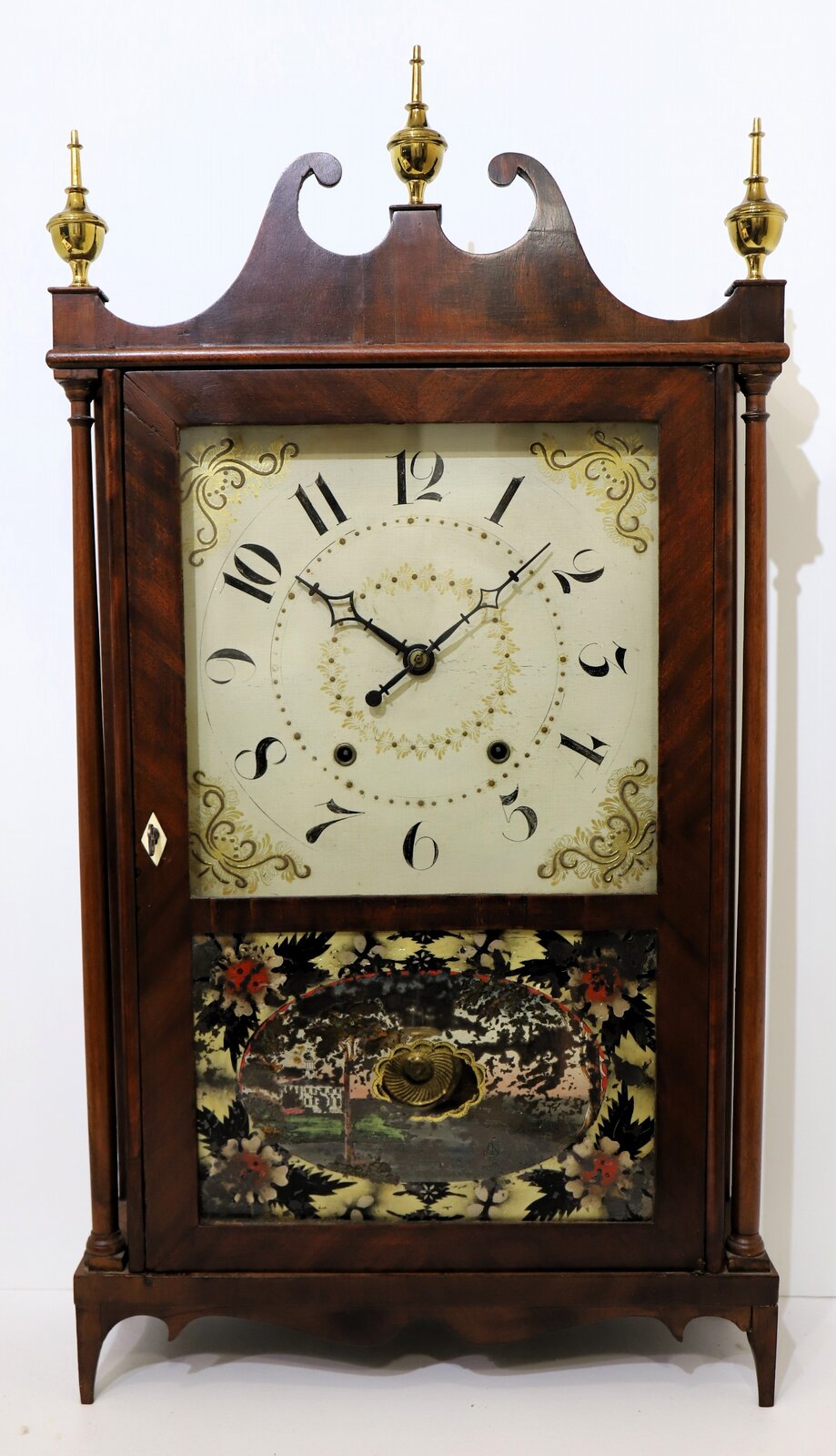 Chauncey Ives pillar & scroll, 1824-1830. — Antique Clocks Price Guide