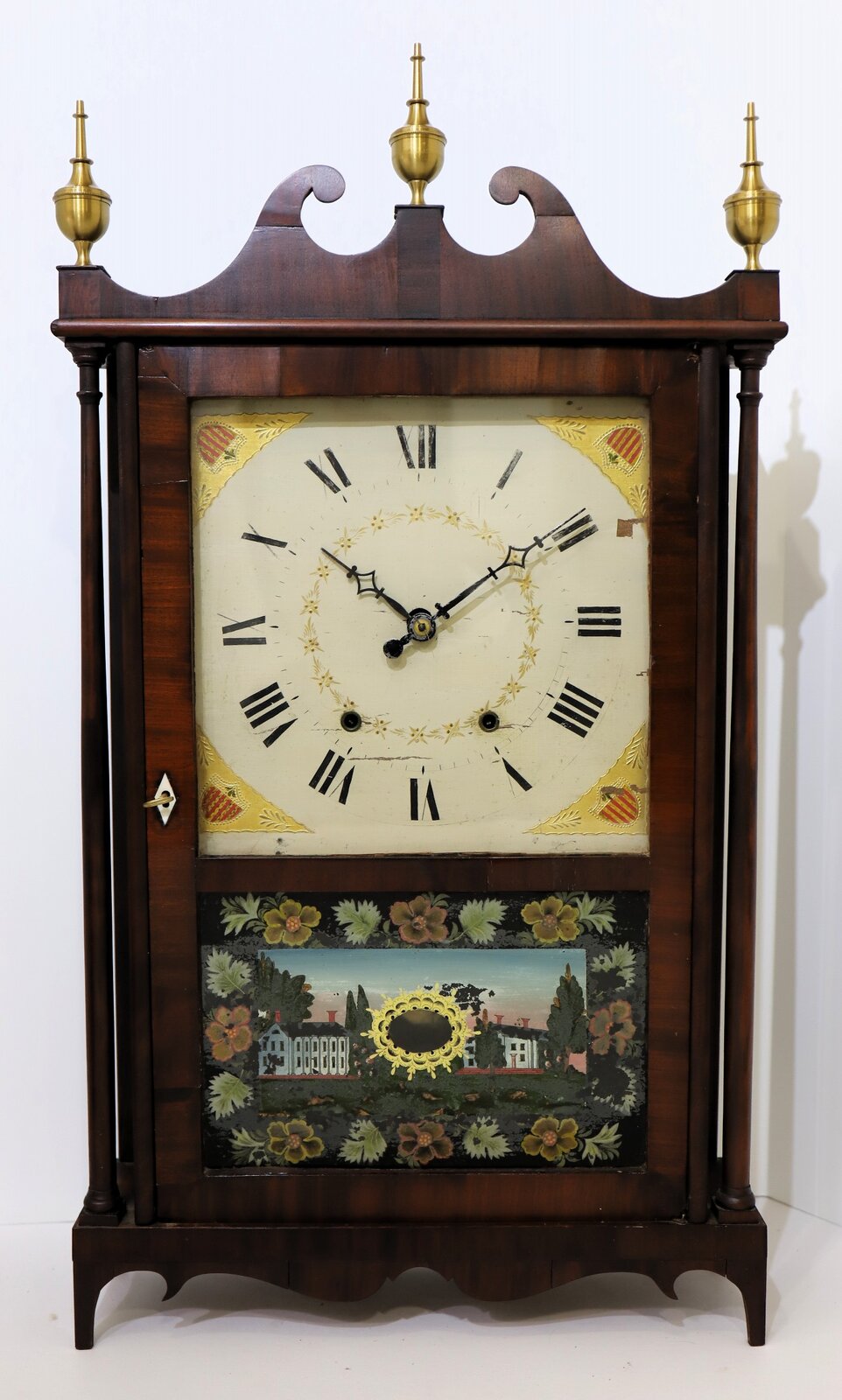 Mark Leavenworth pillar & scroll, 1820-1824. — Antique Clocks Price Guide