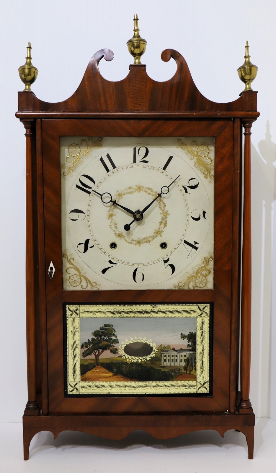 Samuel Terry for George Mitchell, pillar & scroll, 1828-1835. — Antique Clocks Price Guide