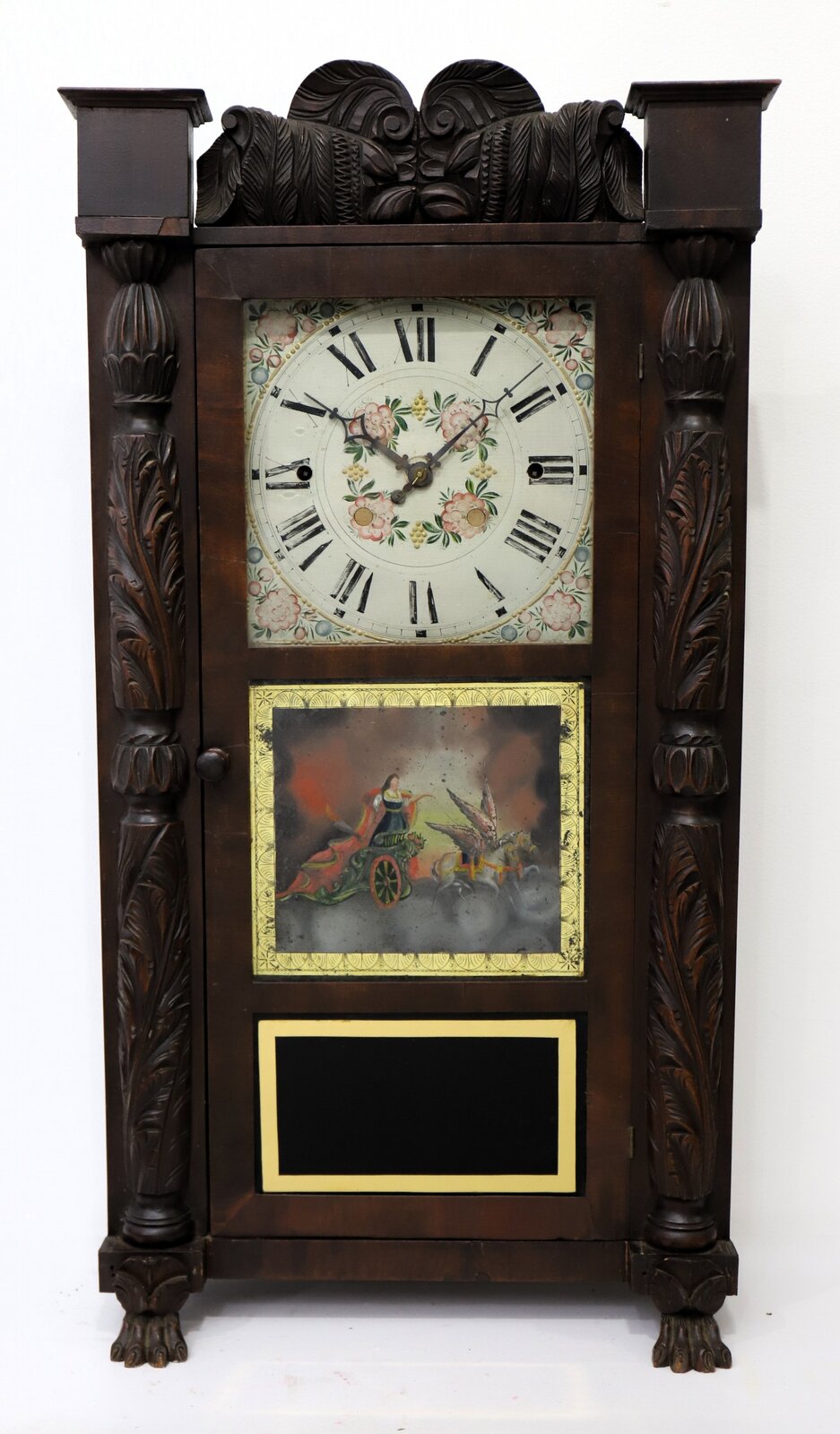 Rodney Brace three-panel shelf clock, ca. 1825. — Antique Clocks Price Guide