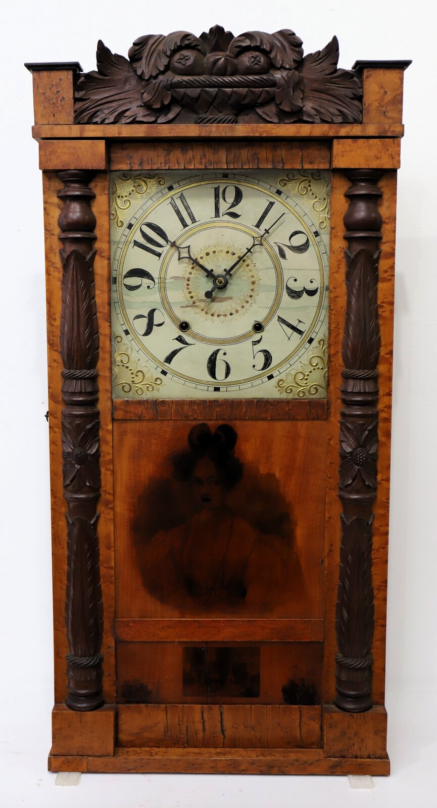 Ephraim Downs long-drop shelf clock, ca. 1830. — Antique Clocks Price Guide