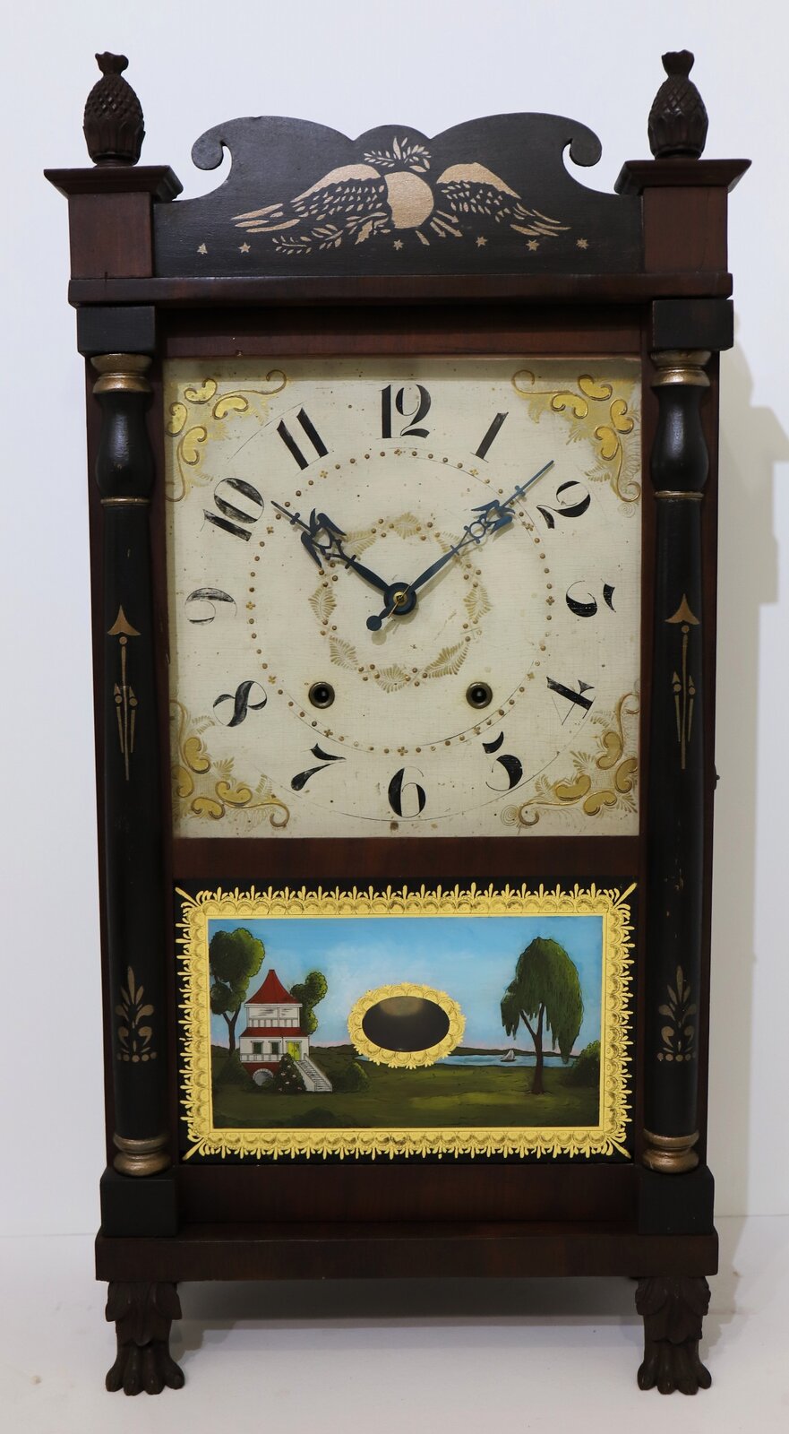 E. & G.W. Bartholomew transitional column & splat, 1829-1833. — Antique Clocks Price Guide