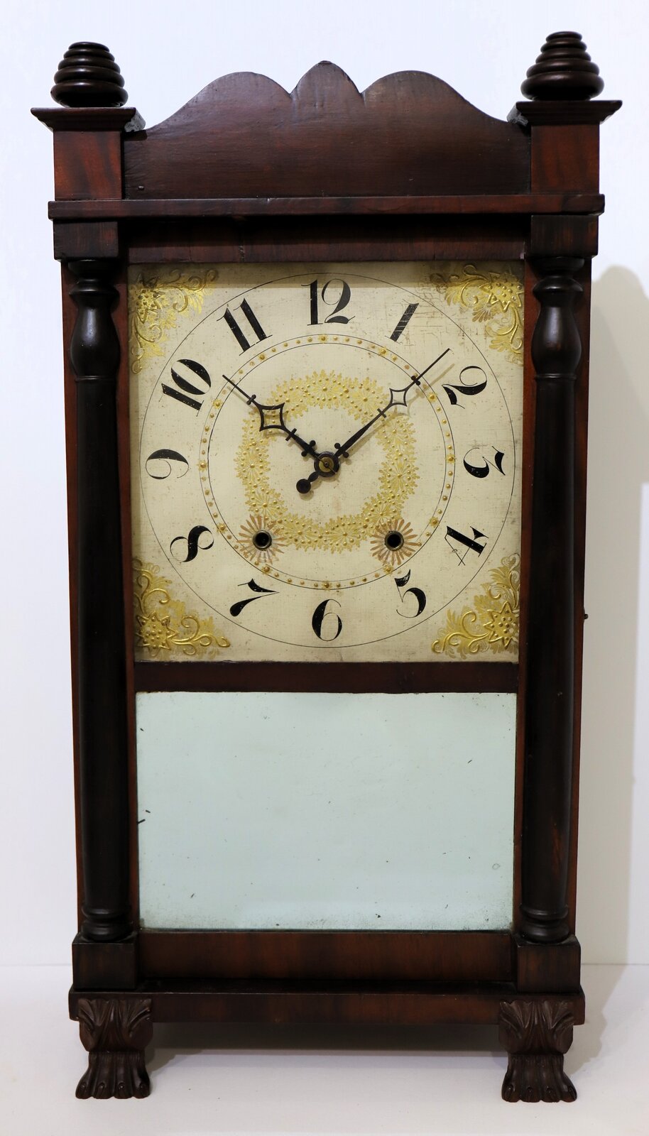 E. & G.W. Bartholomew transitional column & splat, 1829-1833. — Antique Clocks Price Guide