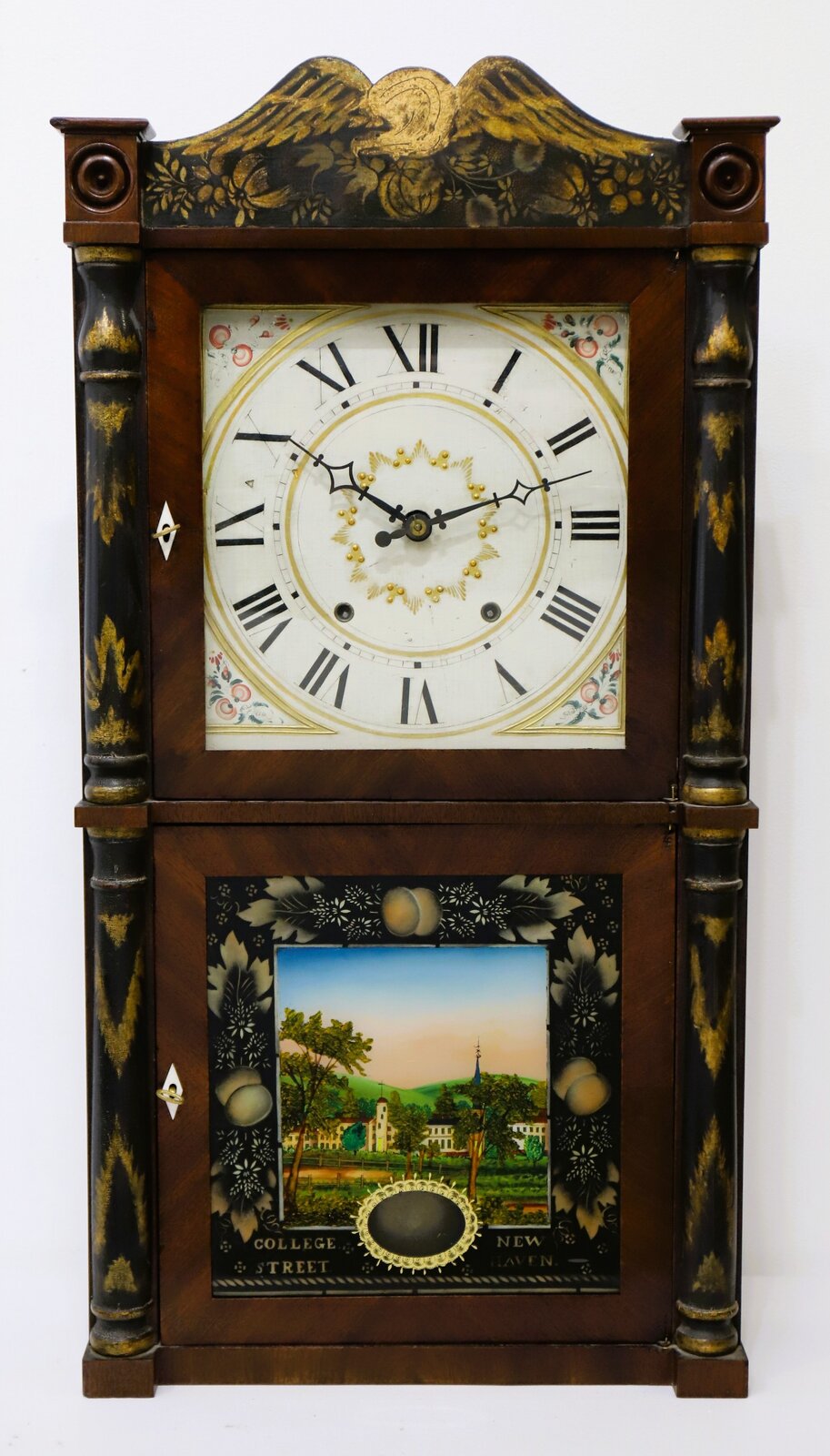 Seth Thomas long-drop column & splat, ca. 1835. — Antique Clocks Price Guide