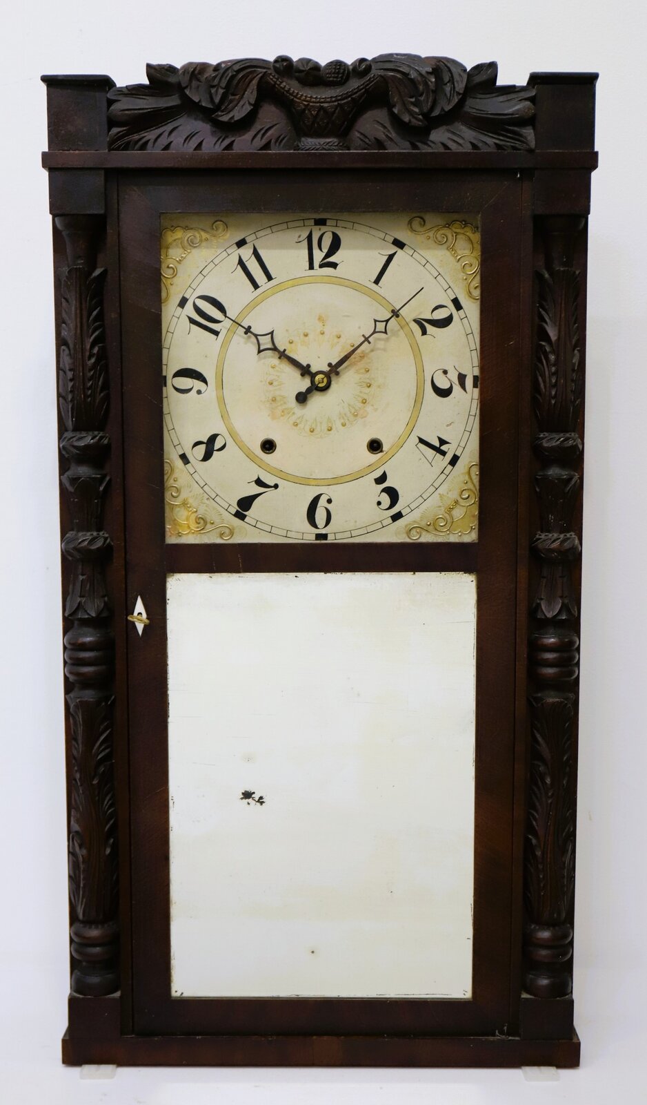 Riley Whiting carved column & splat shelf clock, 1828-1835. — Antique Clocks Price Guide