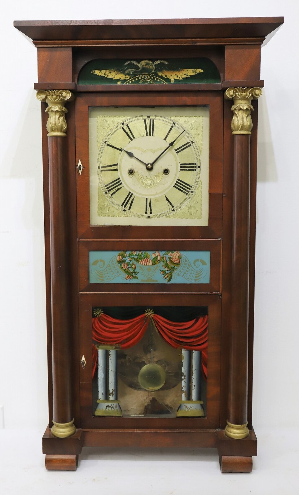 E. W. Adams Patent Eight Day Brass Clock, 1836–1837. — Antique Clocks Price Guide