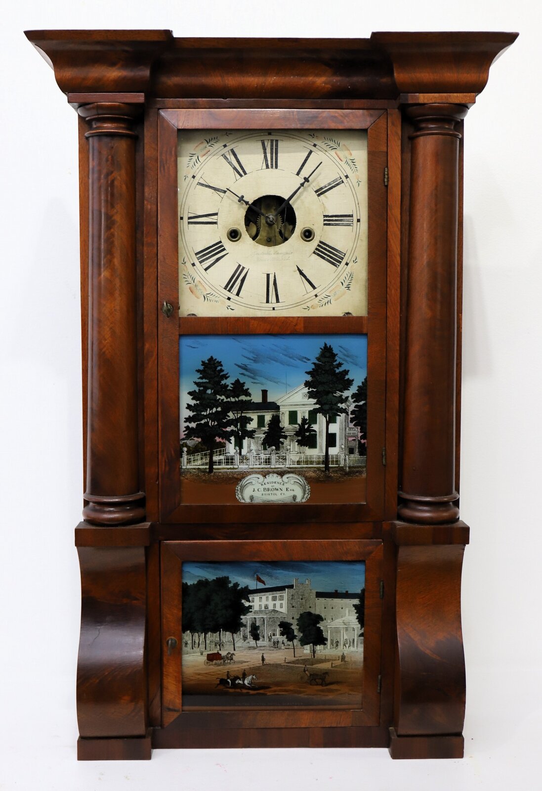 Forestville Mfg Co. column & cornice triple decker, 1835-1839. — Antique Clocks Price Guide