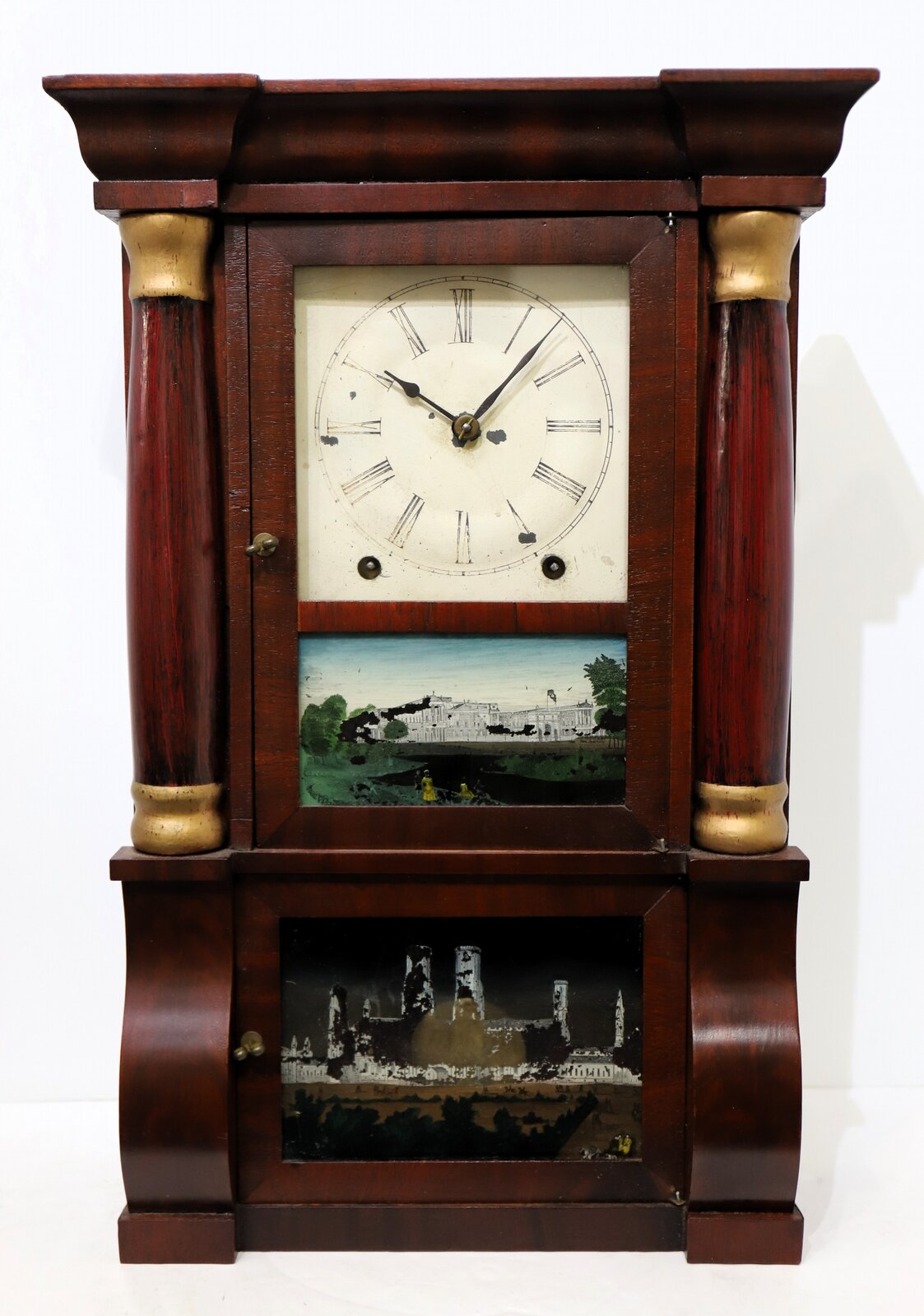 Brewster Manufacturing Co.(?) miniature empire shelf clock, 1851-1855. — Antique Clocks Price Guide