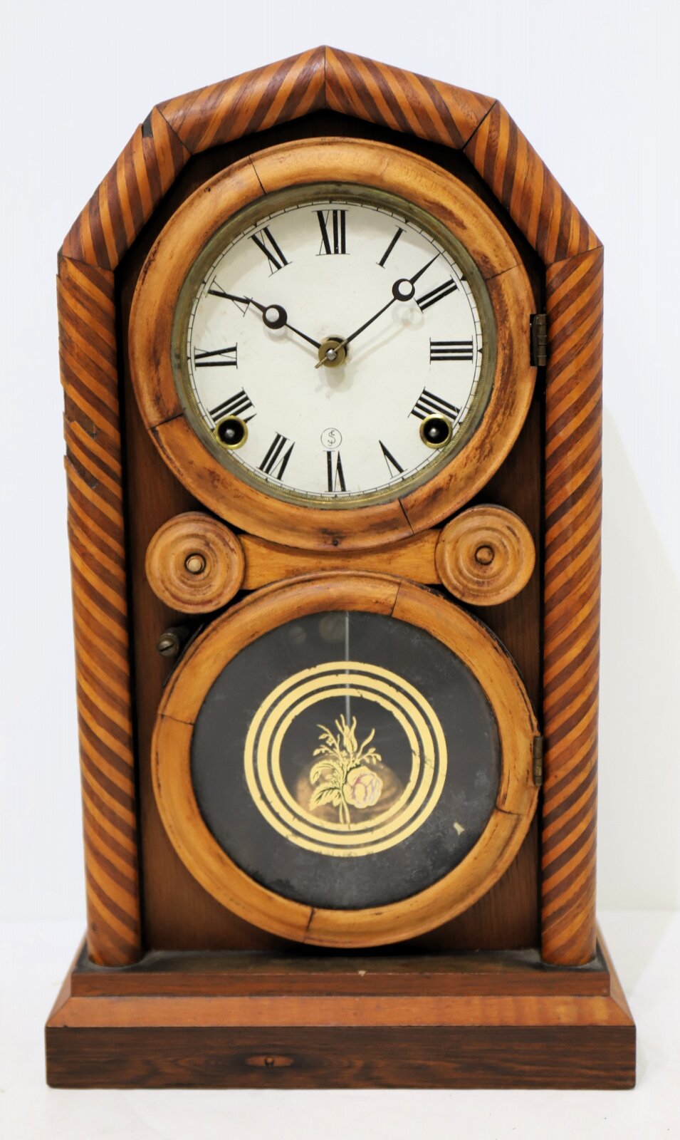 E. Ingraham & Co. “Octagon Doric Mosaic”, ca. 1874. — Antique Clocks Price Guide