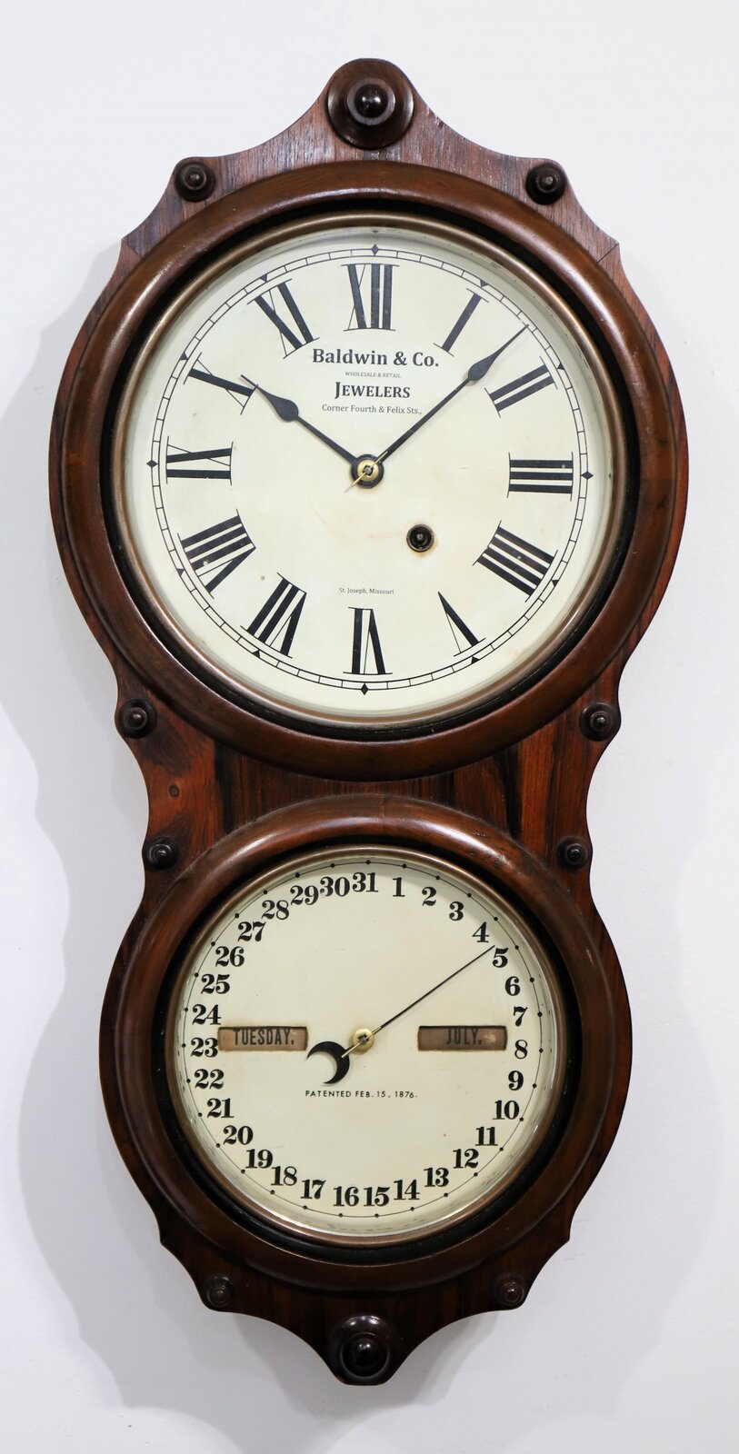 Seth Thomas Clock Co. “Office Calendar No. 7”, ca. 1896. — Antique Clocks Price Guide