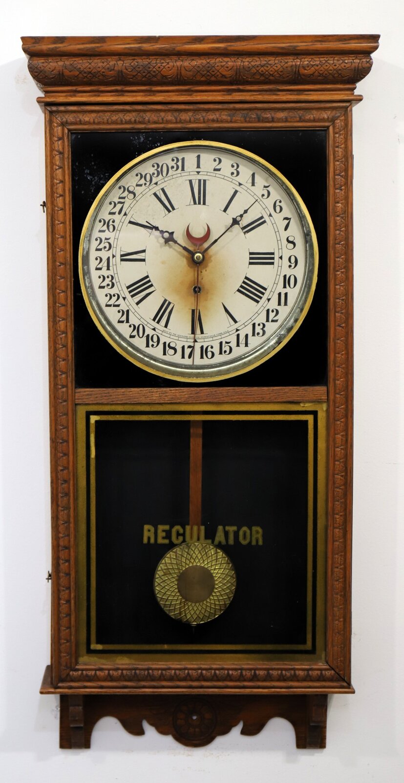 Sessions Clock Co. “Regulator E Calendar”, ca. 1908. — Antique Clocks Price Guide