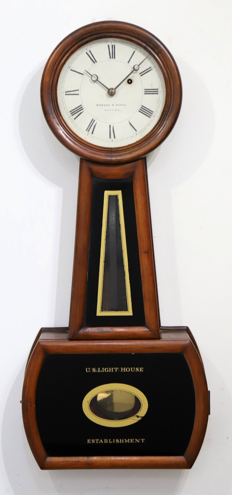 Howard & Davis No. 4 Banjo, US Light House Establishment,ca. 1858. — Antique Clocks Price Guide
