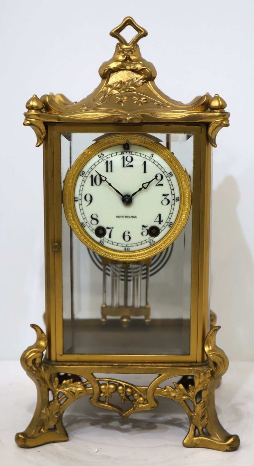 Seth Thomas Clock Co. “Empire No. 15” crystal regulator, ca. 1913. — Antique Clocks Price Guide