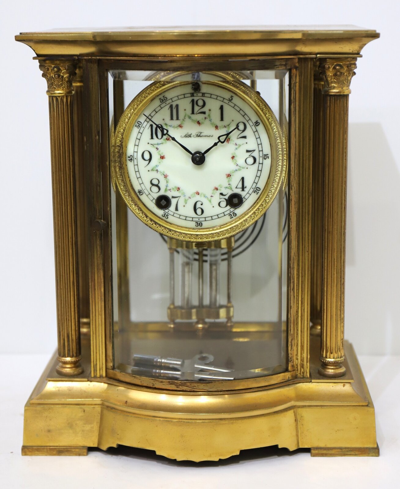 Seth Thomas Clock Co. “Empire No. 65” crystal regulator, ca. 1909. — Antique Clocks Price Guide