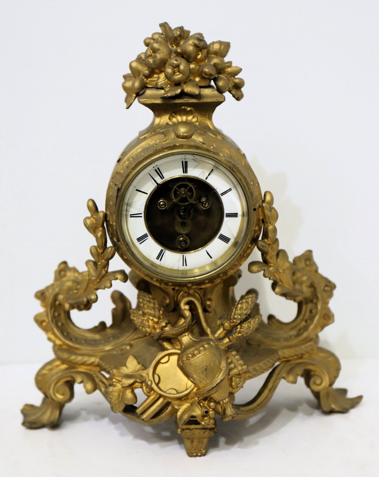 French metal case clock, ca. 1890. — Antique Clocks Price Guide