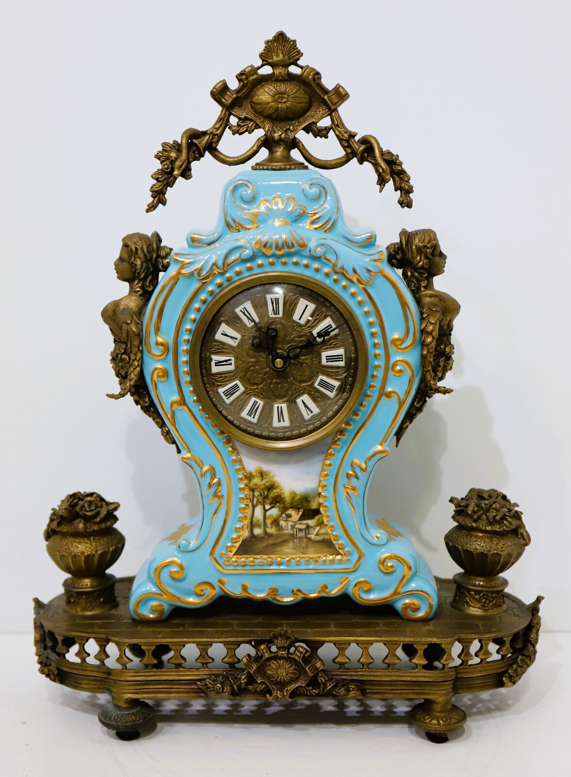 French porcelain shelf clock, ca. 1890. — Antique Clocks Price Guide