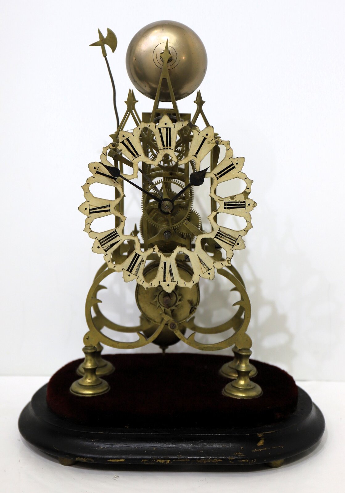 English skeleton fusee clock, ca. 1880. — Antique Clocks Price Guide