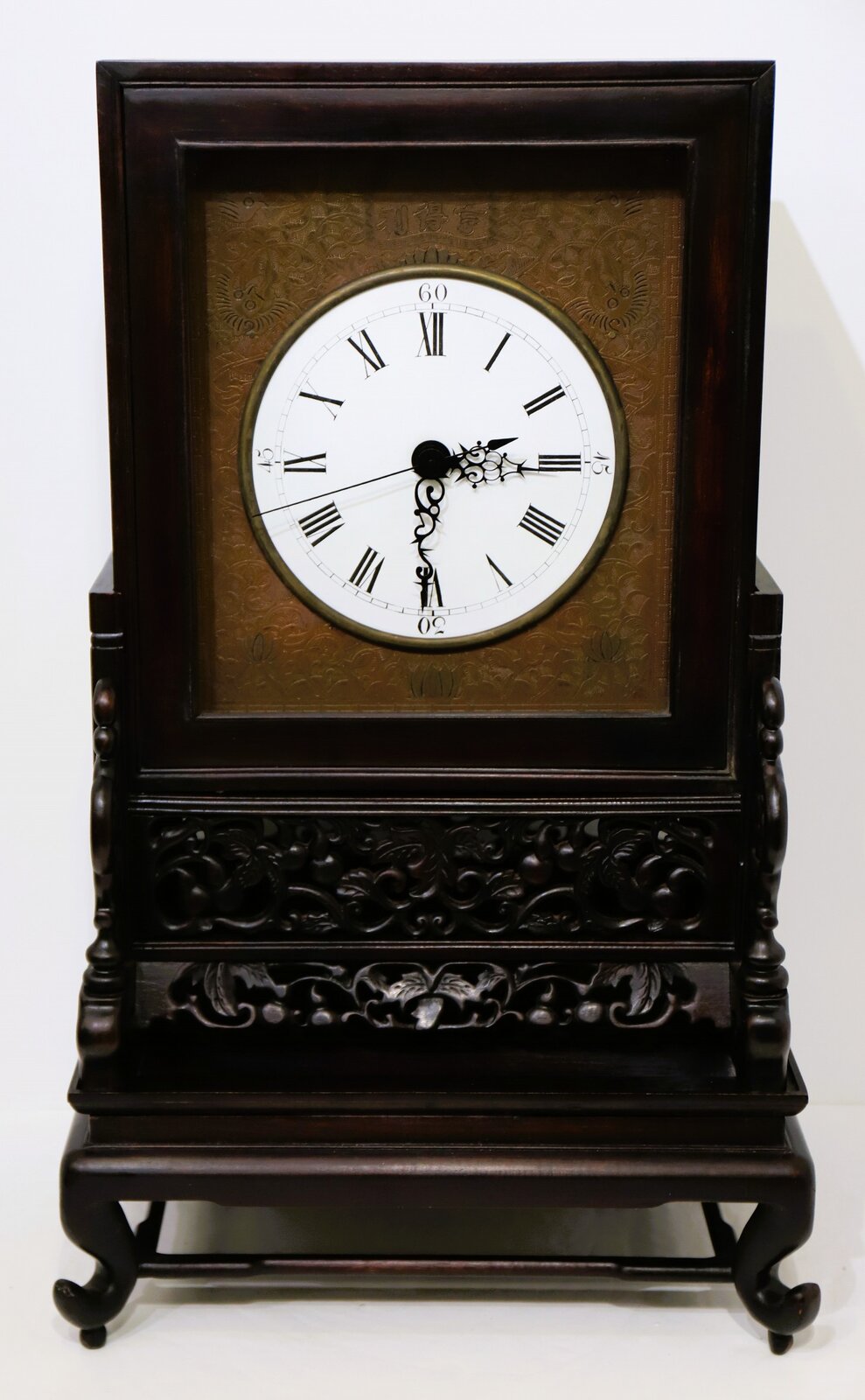 Reproduction Chinese bracket clock, twentieth century. — Antique Clocks Price Guide