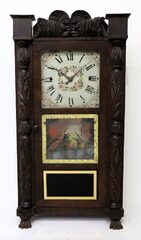 Rodney Brace three-panel shelf clock, ca. 1825.