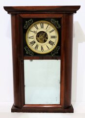 Chauncey & Noble Jerome round-sided shelf clock, 1834-1839.