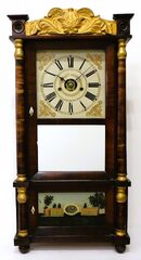 Forestville Mfg. Co. “Improved Eight Day Brass Clock” (triple decker), 1835-1839.