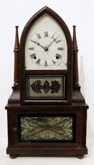 Birge & Fuller miniature round gothic with wagon-spring movement, 1844-1848.