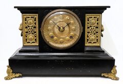 Ansonia Clock Co. “Sorrento” enameled iron case, ca. 1914.