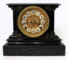 Ansonia Clock Co. “Lenox” enameled iron case, ca. 1904.