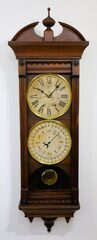 Jerome & Co. “Rokeby” double-dial wall calendar, ca. 1886.