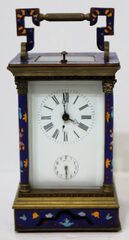 French champlevé carriage clock with complications, ca. 1900?